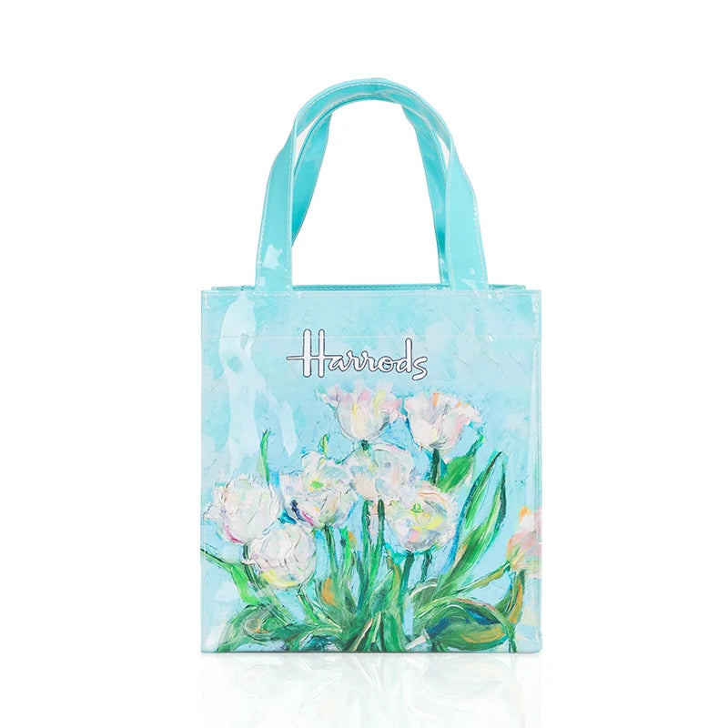 London Style PVC Reusable Shopping Purses Large Eco Friendly Flower Women's Tote Shopper Bag Summer Waterproof Beach Handbag