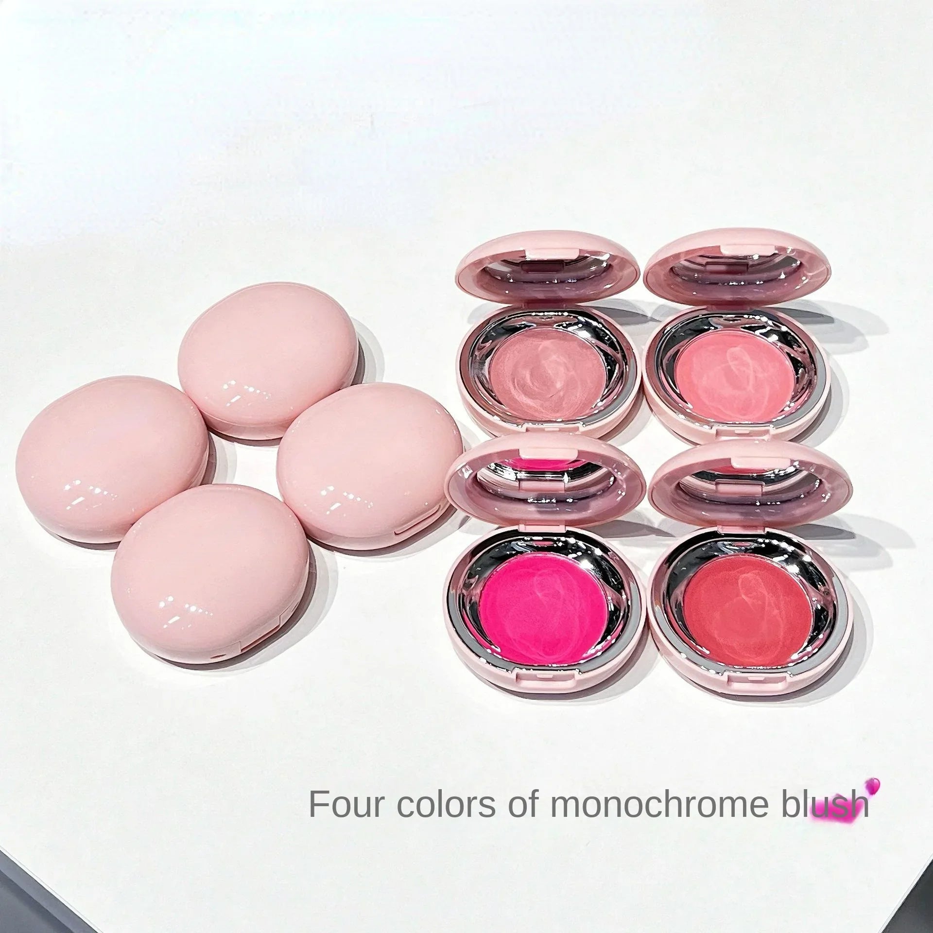 Pink Blusher Mud Palette Face Rouge Face Cream Concealer Foundation Powder Waterproof Lasting Peach Cheek Tint Blush Make Up