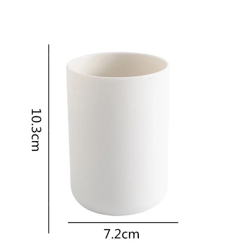 Bathroom Tumblers Plastic Mouthwash Cup Coffee Tea Water Mug Home Travel Simple Solid Color Toothbrush Holder  Drinkware Cup