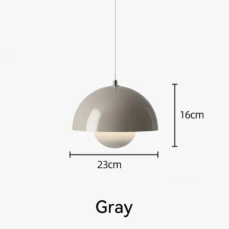 Nordic Flower Semicircular Pendant Light Modern Color Restaurant Hanging Ceiling Lamp Denmark Indoor Living Room Led Chandelier