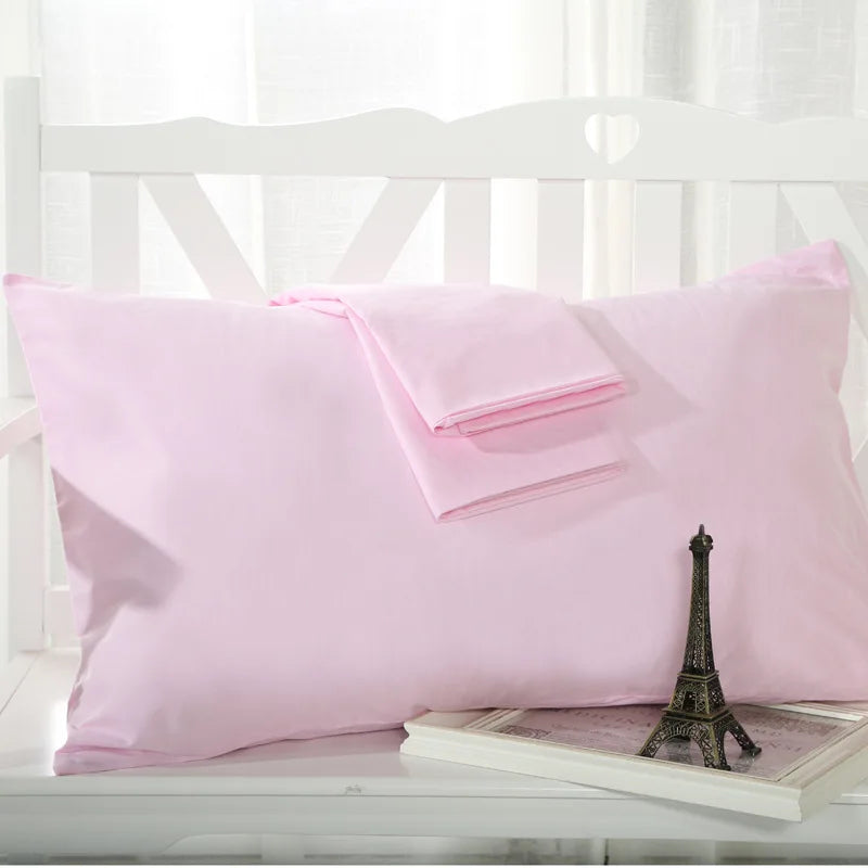 48x74cm Cotton Pillowcase Soft Comfortable Solid Color Pillow Case Queen King Sleeping Pillows Covers Pillowcases Home Textile