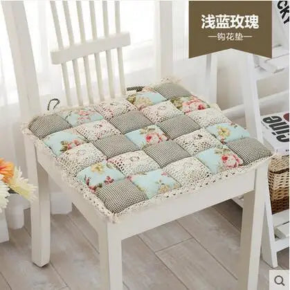 &40X40cm Flower Style Square Cotton Seat Cushion Sofa Car Mat Home Kitchen Chair Sit Pad Mat Pillows Home Decor