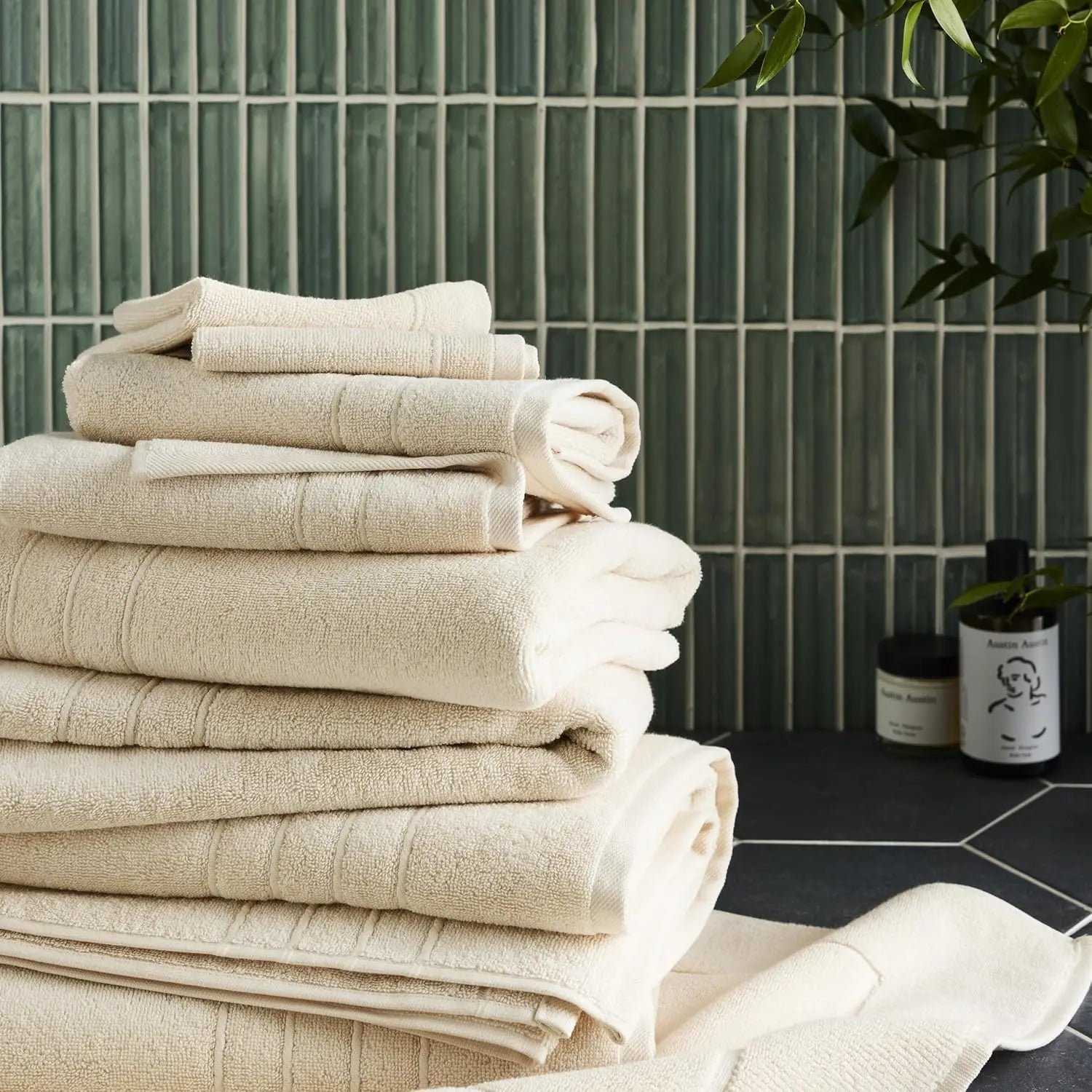 Super-Plush Turkish Cotton Bath Sheets - Set of 2 Vanilla 100% Cotton | Best Luxury Spa Towels 65