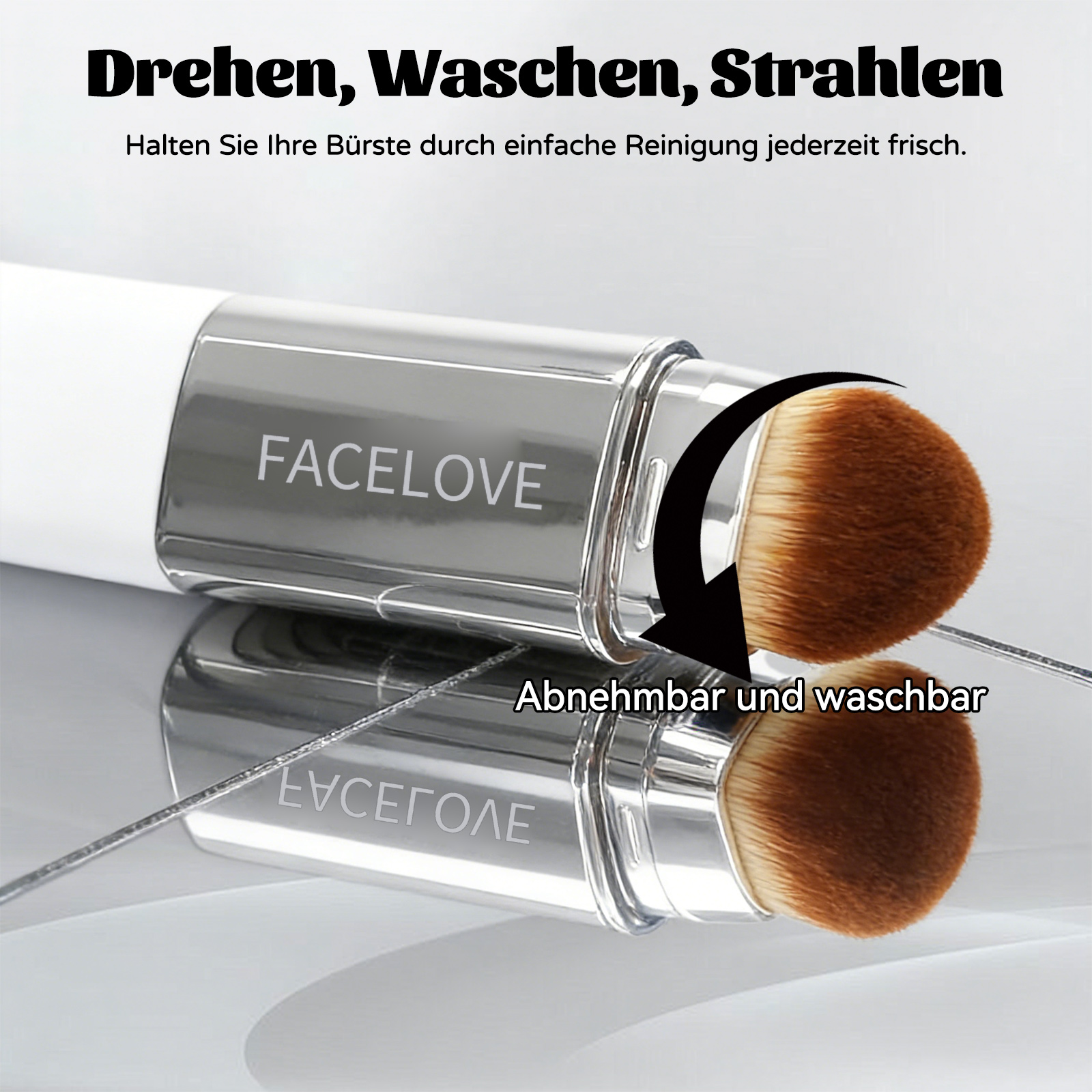 Facelove Foundation Stick mit Pinsel, 2026 Facelove Veränderbares Foundation-duo mit lsf 15, 12 Stunden Halt und Natürlicher, Feuchtigkeitsspendender, Lang Anhaltender für Alle Hauttypen