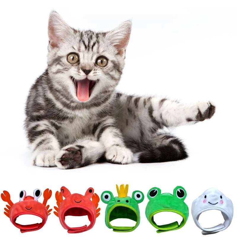 Pet Plush Hat Cute Cartoon Frog Lobster Crab Cloud Shape Soft Comfortable Costume Accessories Safe Materials