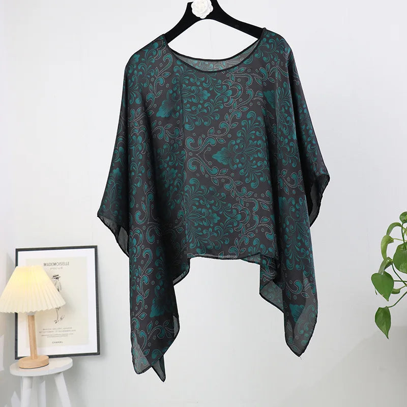 Poncho Pullover Shawl Sun Protection Scarf New Versatile Scarf Paired With Women's Loose Summer Sunscreen Leisure Clothing