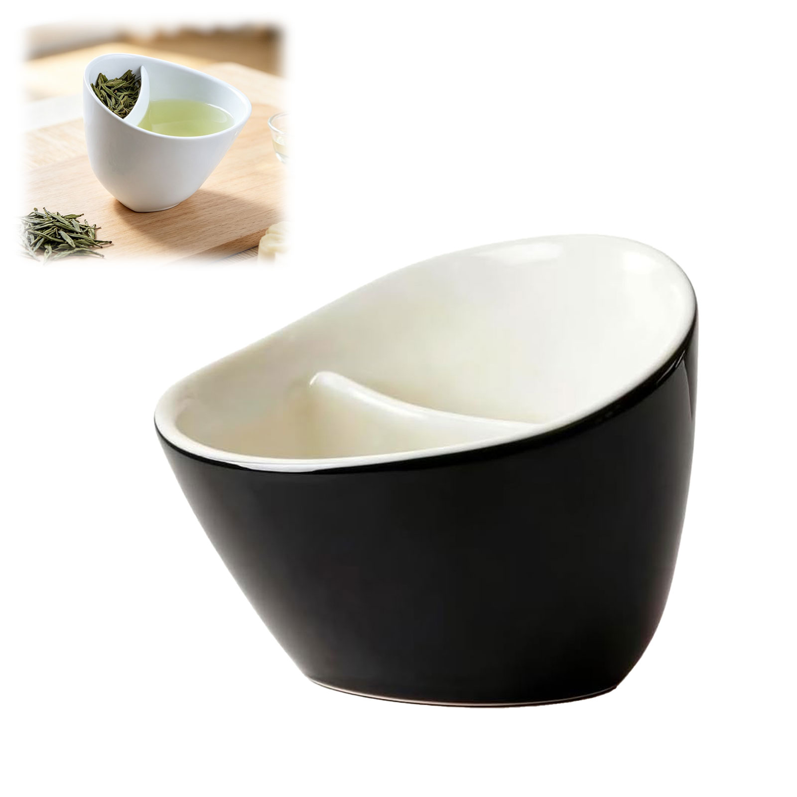 Cuptone Tilt Tea Cup, 2026 New Creative Tilting Teacup with Built-in Tea Strainer & Infuser, Smart One Piece Travel Cup for Loaded Tea
