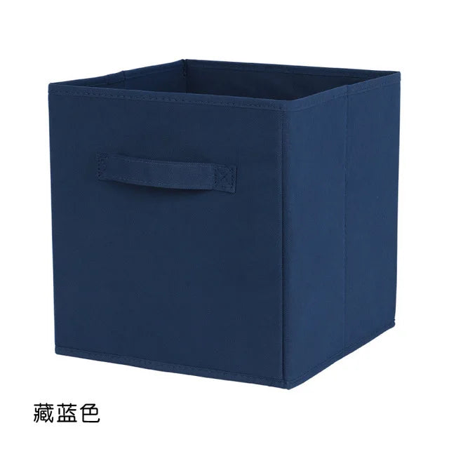 Foldable Fabric Storage box Cube Bins Cloth Organizer storage Baskets Folding Nursery Closet Drawer Features Dual Handles