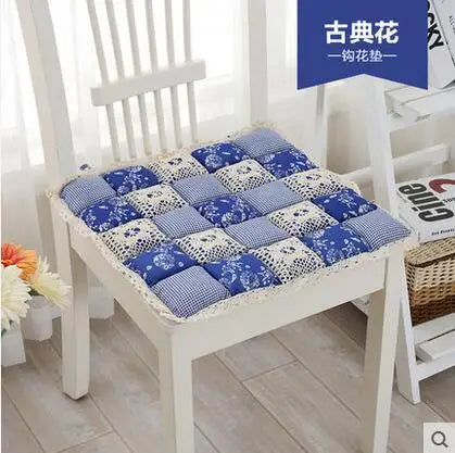 &40X40cm Flower Style Square Cotton Seat Cushion Sofa Car Mat Home Kitchen Chair Sit Pad Mat Pillows Home Decor