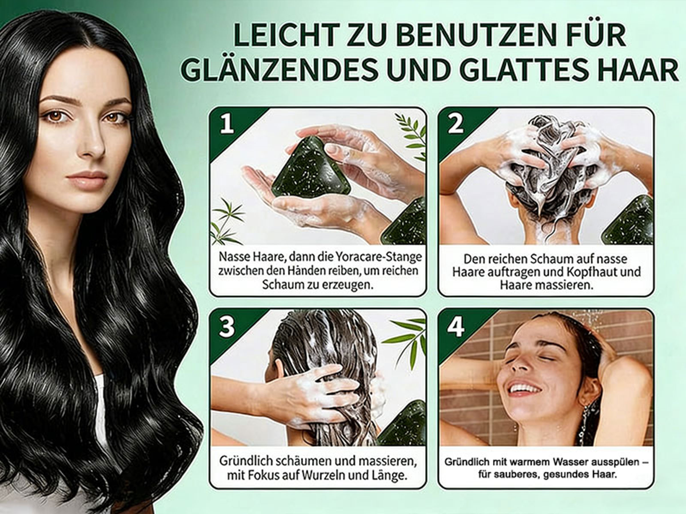 Yoracare Korean Scalp Revival Bar, 2026 Yoracare Rosmarin & Aminosäuren stärkender Anti-Verdünnungs-Shampoo-Riegel, feuchtigkeitsspendende und kopfhautfreundliche Kräuterpflege 80g
