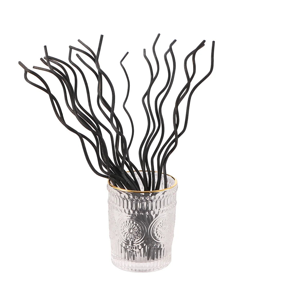 20pcs Wavy Aroma Rattan Sticks Reed Diffuser Sticks Exquisite Diffuser Rattan Home Office Portable Plant Fragrance Craft