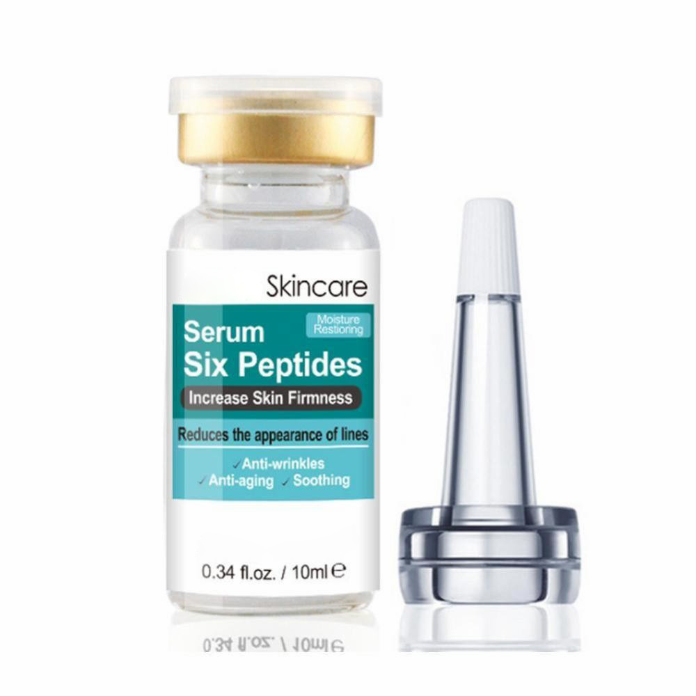 10ml Six Peptides Serum Liquid Coenzyme Q10 Hyaluronic Acid And Anti-wrinkles VC Whitening Collagen Face Lift Skin Care Cream
