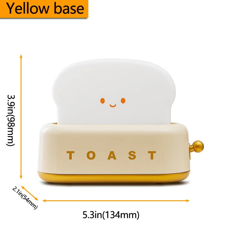 Bread Toast Table Light Toaster Nightlight Creative USB Rechargeable Led Lamp Decor Holiday Baby Bedroom For Birthday Gift