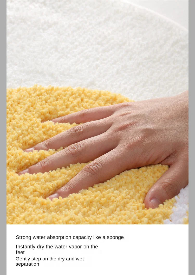 VIKAMA Cartoon Poached Egg Carpet Living Room Sofa Coffee Table Carpet Bedside Rugs Absorbent Bathroom Floor Mat Home Decoratora