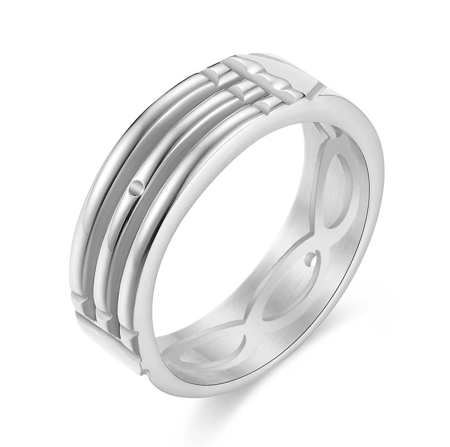 Stainless Steel Trendy Unisex Rings Atlantis Rings for Women/men Engagement/Wedding Ring Jewelry