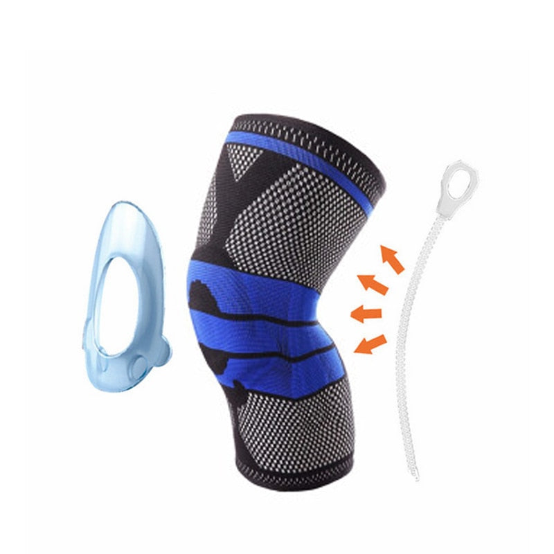 1 PCS Silicone Padded Knee Pads Supports Brace Basketball Fitness Meniscus Patella Protection Kneepads Sports Safety Knee Sleeve