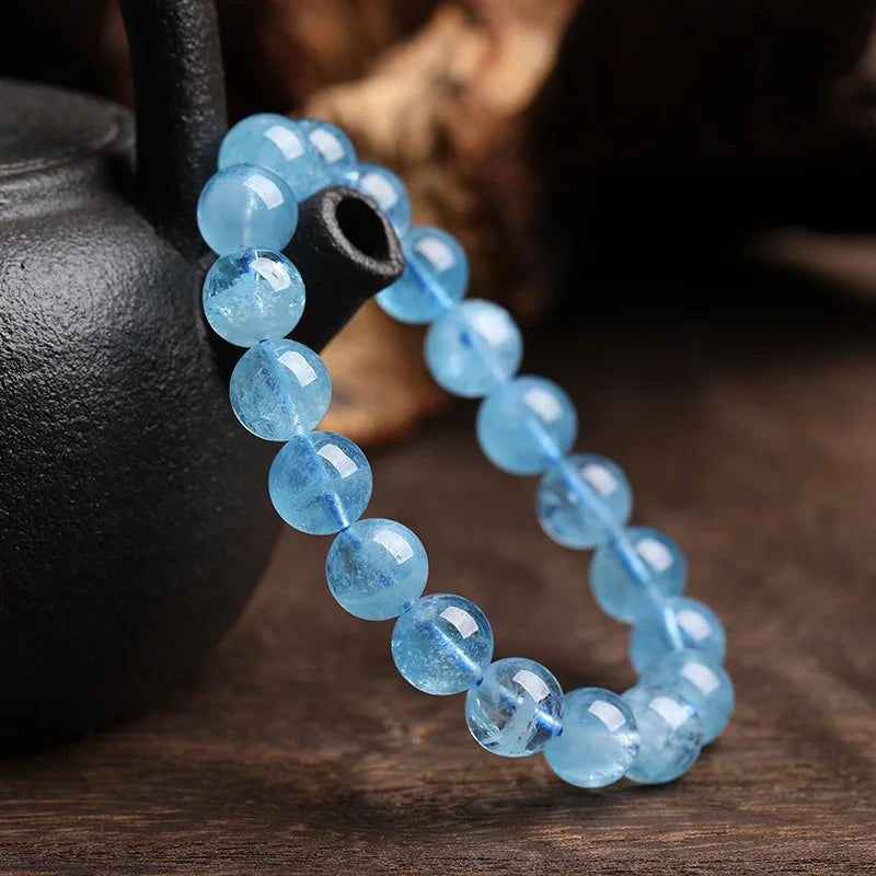 Mood Tracker：Natural Aquamarines Bracelets