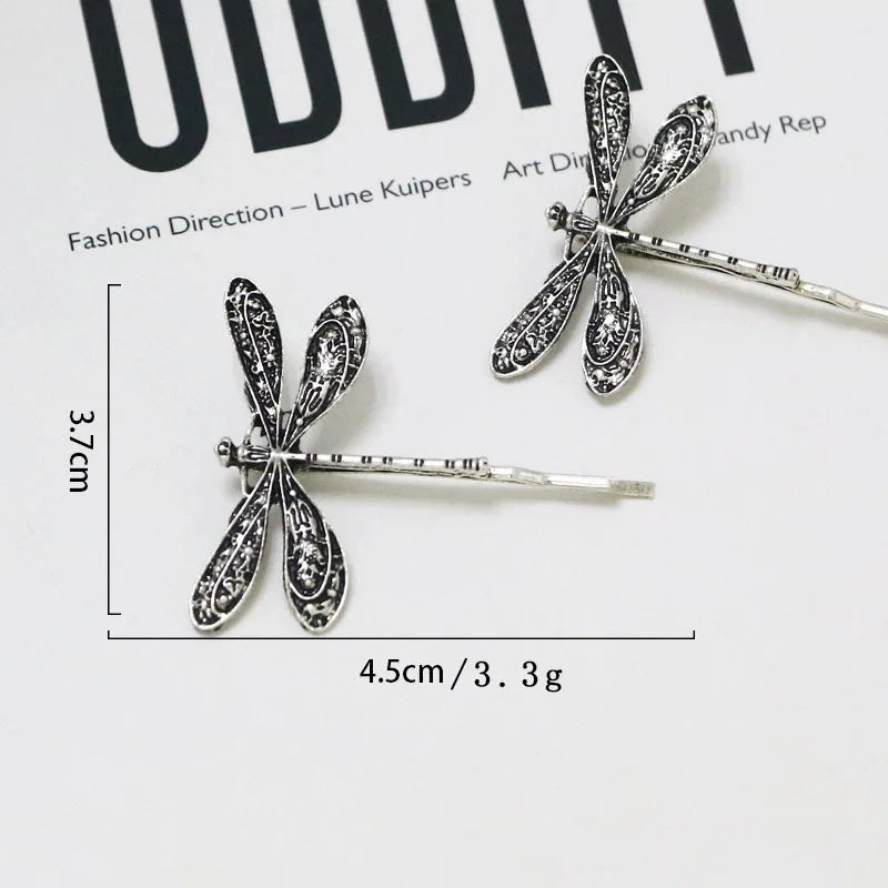 New Hairpin Hair Sticks Dragonfly ShapeTrendy Vintage Metal Hair Accessories Headwear Hairstyle for Women Jewelry H049