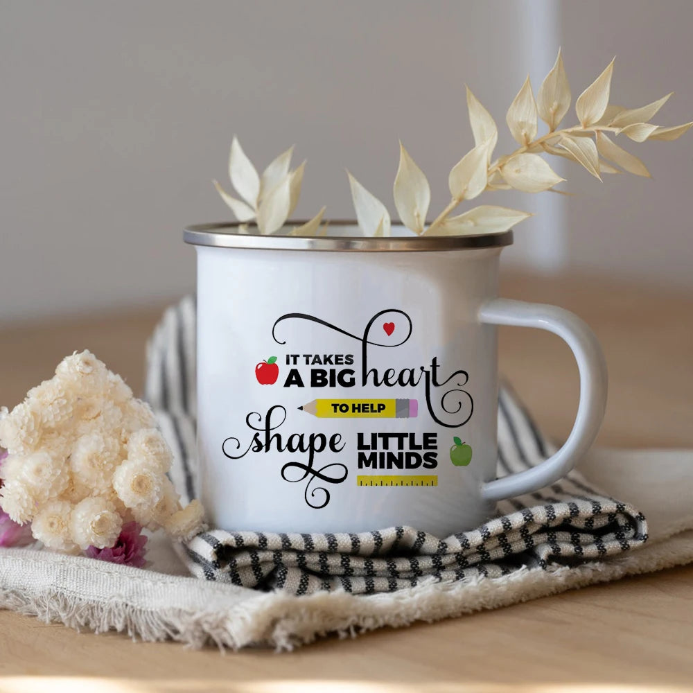 What's Your Superpower Teacher Coffee Tea Mug Cup Teacher Appreciation Gift Love Teach Inspire Teachers Enamel Mug