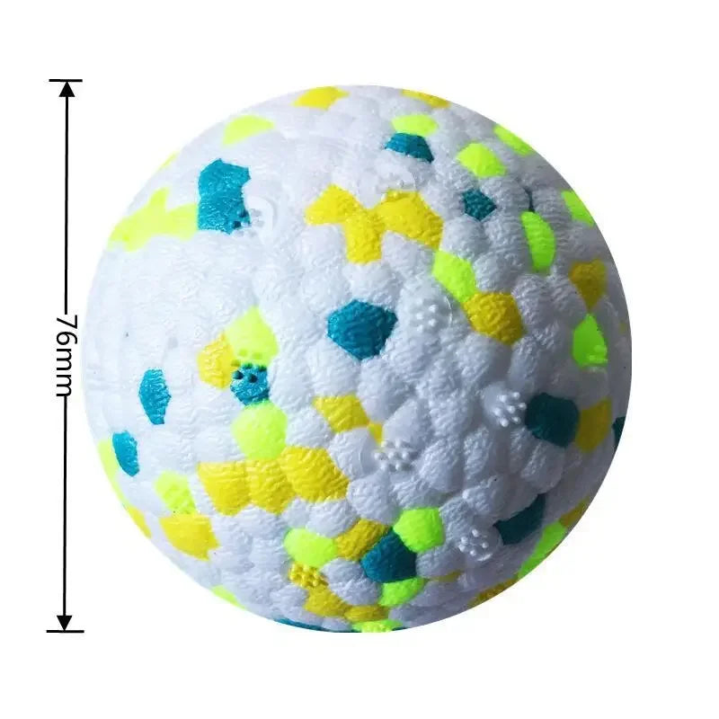 Teething Pet Toy Dog Solid Toy Ball Interactive Dog Toys Light Popcorn Ball Dog Ball Light Chew Rubber Balls High Elastic Bite