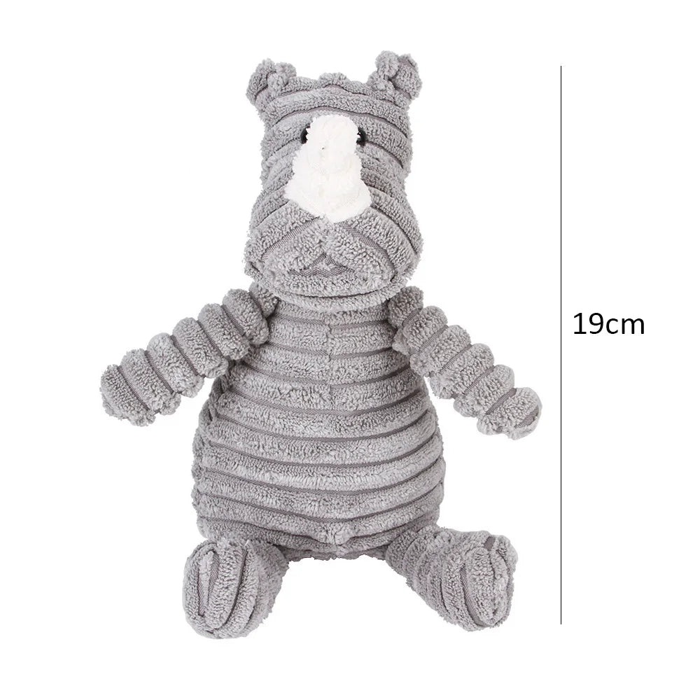 Corduroy Dog Toys for Small Large Dogs Animal Plush Dog Squeaky Toy Puppy Chew Toys Bite Resistant Pet Toy For Dogs Squeaker