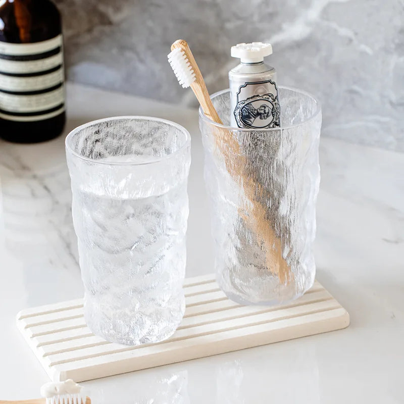 1pc Glass Transparent Gargle Cup Household Toothbrush Storage Couples Tooth Mug Washing Tools Accessories Bathroom