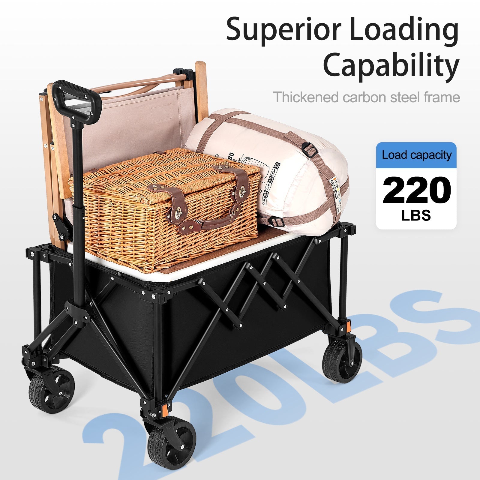 Tanstrider Extended Collapsible Camping Wagon 1039