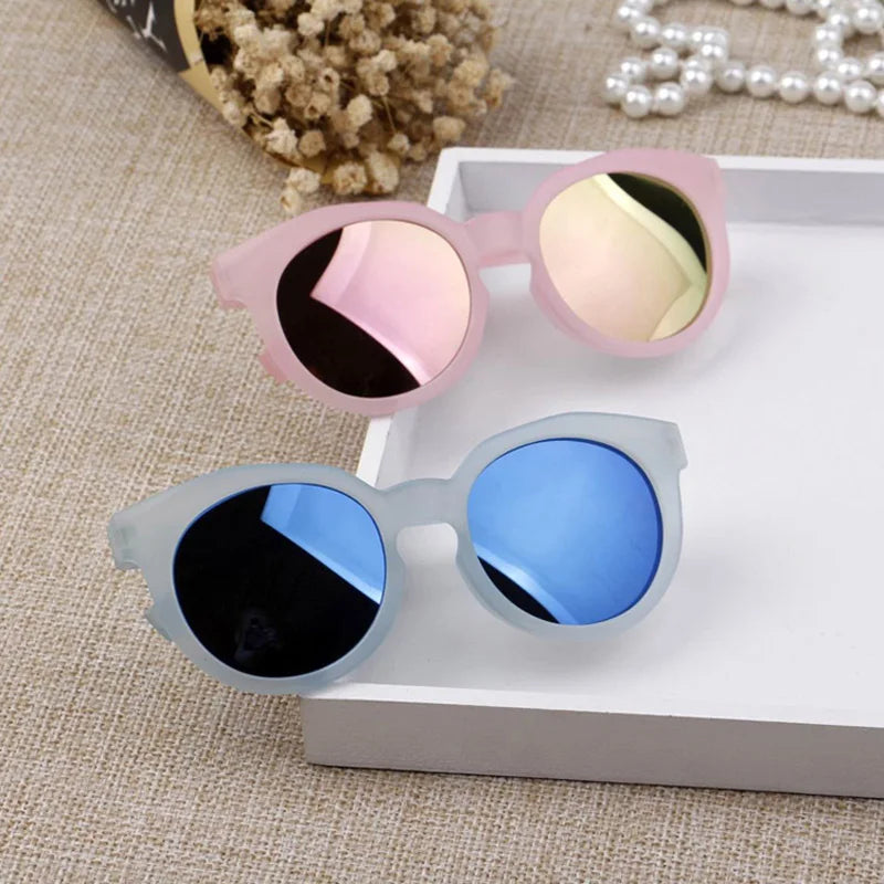 Fashion Round Frame Kids Sunglasses Candy Color Children's Sunglasses Anti-uv Baby Sun-shading Eyeglasses For Girl And Boy UV400