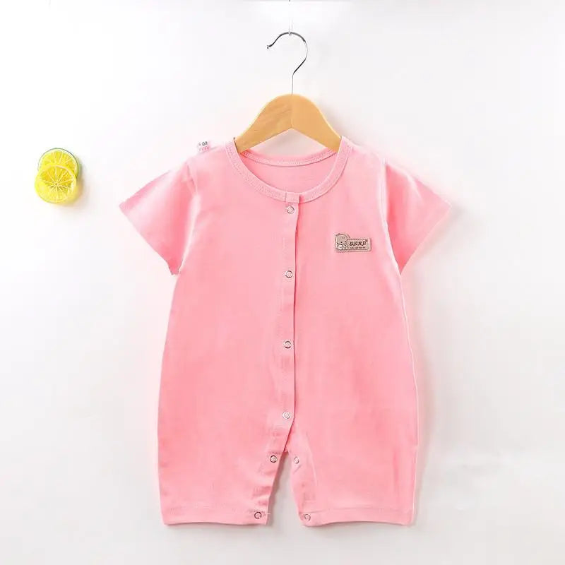 2021 Summer Tide Newborn Costume Baby Boys And Girls Onesie Pure Cotton Short Sleeve Small Girl Cute Jumpsuit Baby Romper