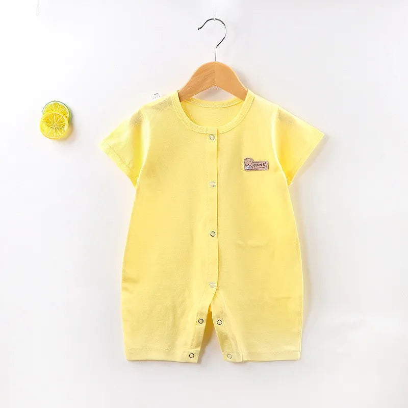 2021 Summer Tide Newborn Costume Baby Boys And Girls Onesie Pure Cotton Short Sleeve Small Girl Cute Jumpsuit Baby Romper