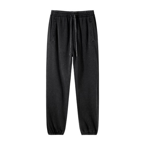 Baggy fit heavy cotton french terry wax dyed sweatpant