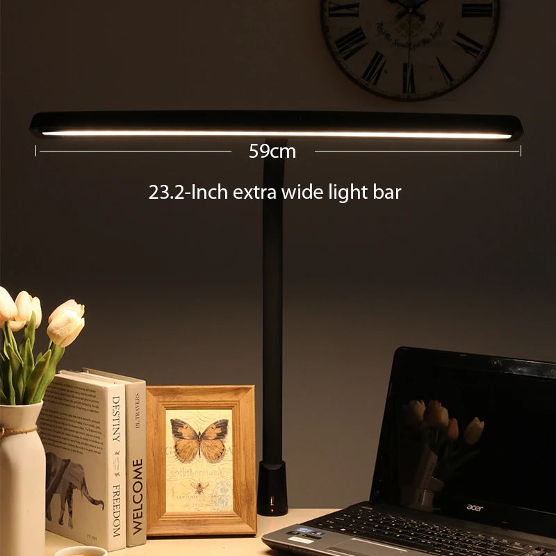 LED Desk Lamp Architect Clamp Table Lamp 24W Brightest Workbench Office Lighting Dimming Screen Light For Monitor Studio Reading