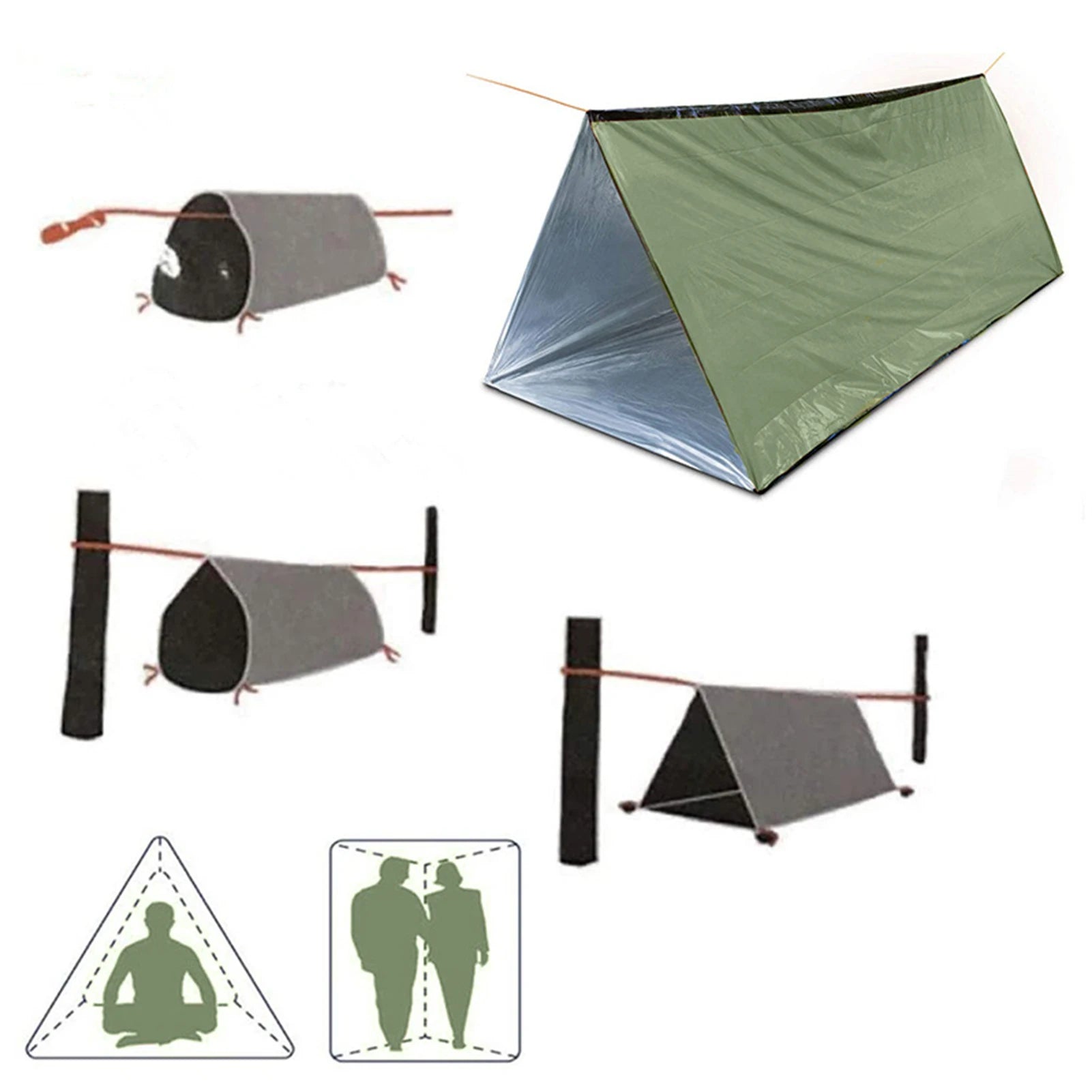 Emergency shelter tents with waterproof MATS