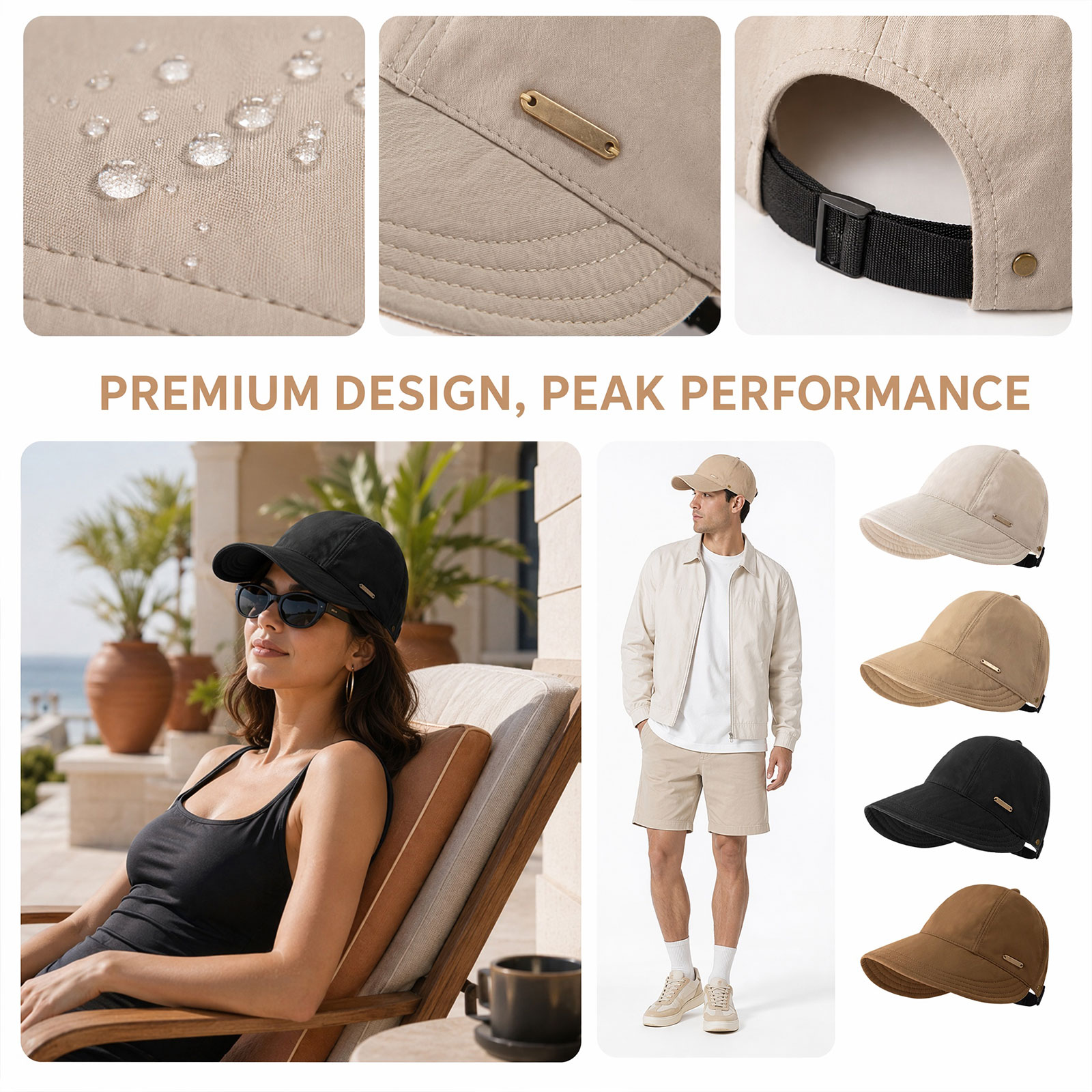 Wide Brim Sun Visors for Women, 2026 New Women's Wide Brim Sun Visor Hat, Large UV Protection Summer Beach Hat