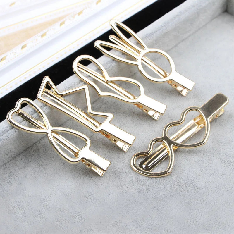 Women  geometric Hair Clips Beads Banana Hair Hairpins Rhinestone Girls Barrettes Headwear  Hair Pins Accessories