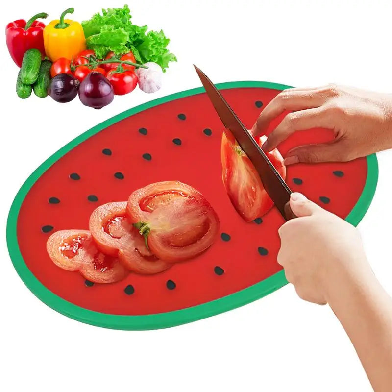 Watermelon Shape Chopping Board Vegetable Board Plastic Cutting Board for Home Vegetable Fruits Meat Cutting Accessories