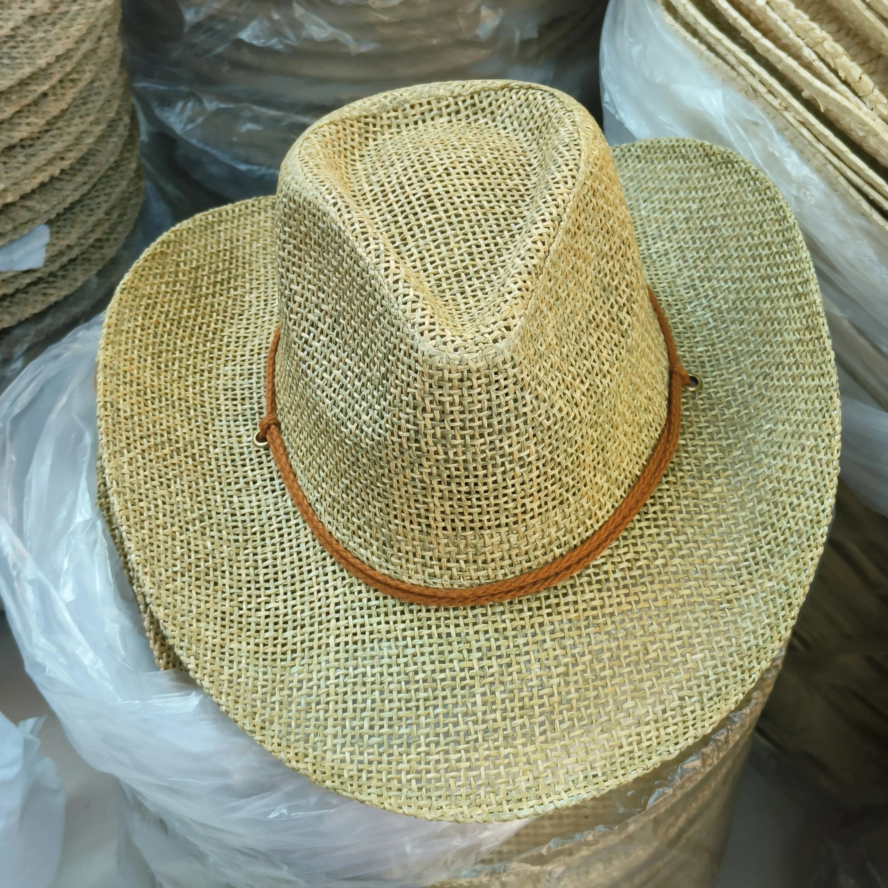 Western Cowboy Straw hat women Fashion Large Brim straw hat Party Outdoor summer cowboy Sunshade Jazz Hat sombrero vaquero hombr