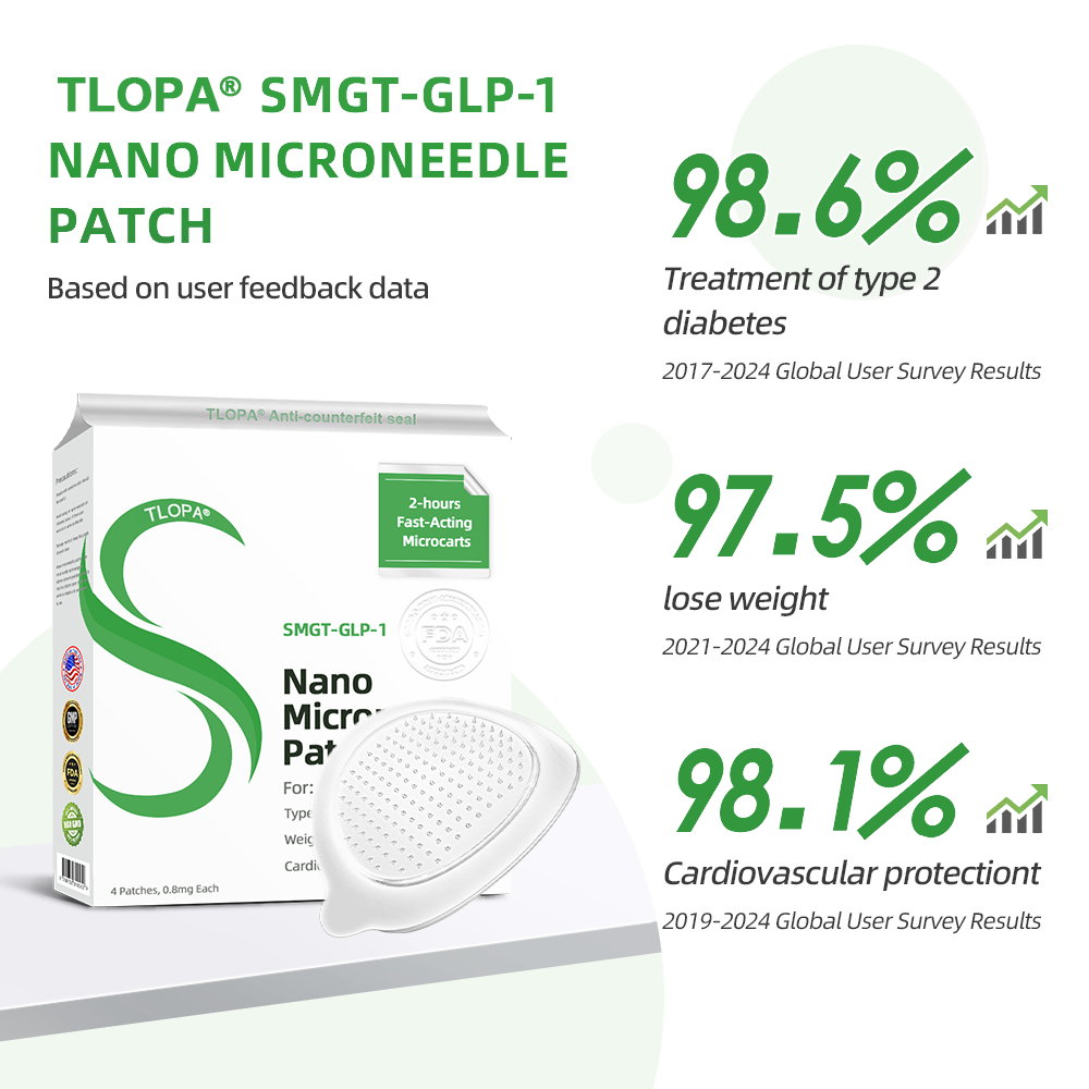[See results in 7 days]💐𝗧𝗟𝗢𝗣𝗔® SMGT-GLP-1 Nano Microneedle Patch (Painless, long-lasting, addressing diabetes, obesity, and cardiovascular diseases)💐