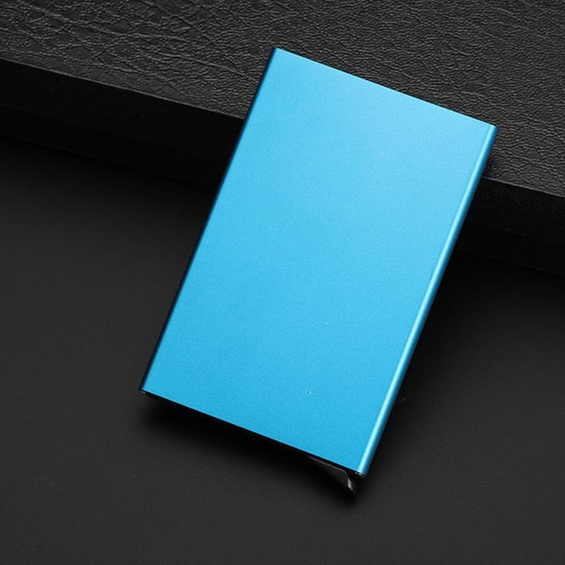 Credit Card Holder Minimalist Porte Carte Thin Aluminium Metal Wallets Pocket Case Bank Women Men Credit Card Box