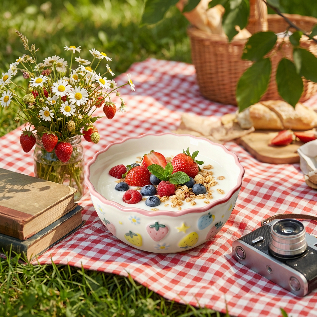 Strawberry Meadow Series – Petal Cereal Bowl
