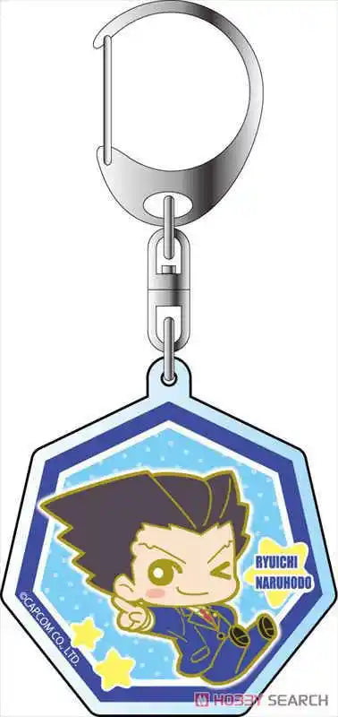 Charm Anime Fans Gifts The Great Ace Attorney Chronicles Q Edition HD Figurel  Acrylic  keychain About 6cm