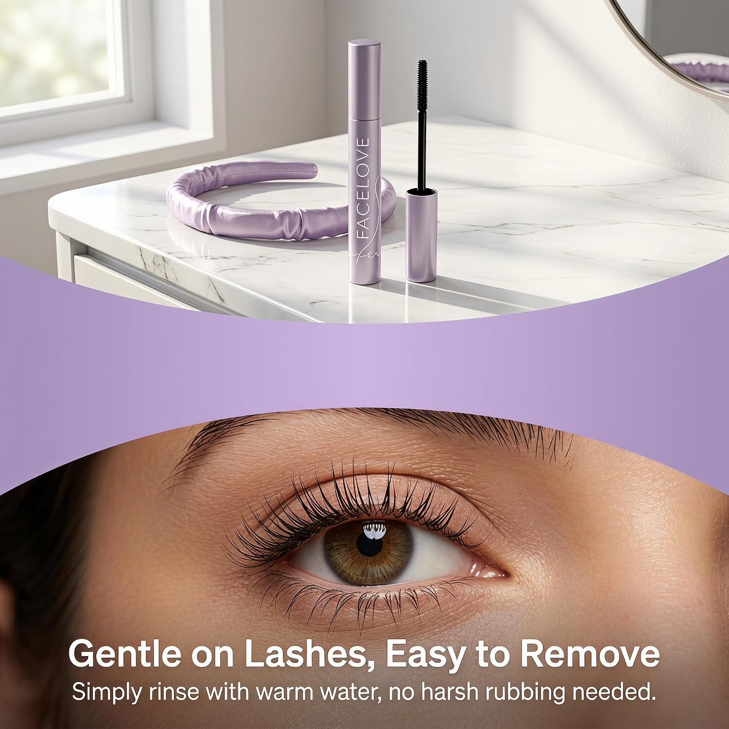 Facelove Mascara, Facelove Mascara for Mature Lashes, Waterproof Lengthening & Volumizing Mascaras, Thickening Softer Fuller Lashes, Thickening Eye Makeup