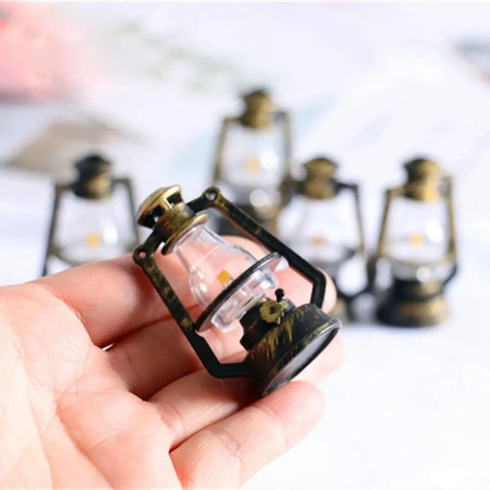 Lantern Doll House Decor Miniature Oil Lamp Ornaments Fairy Garden Accessories