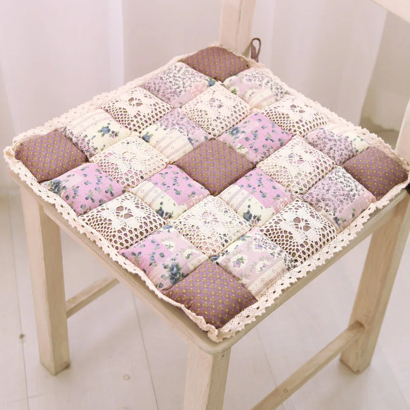 &40X40cm Flower Style Square Cotton Seat Cushion Sofa Car Mat Home Kitchen Chair Sit Pad Mat Pillows Home Decor