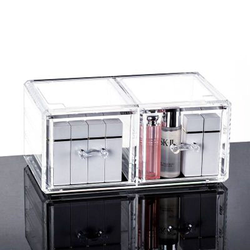 Makeup Organizer Cosmetics Storage Box Organizador Maquillaje Transparent Plastic Box Lipstick Jewelry Display Stand