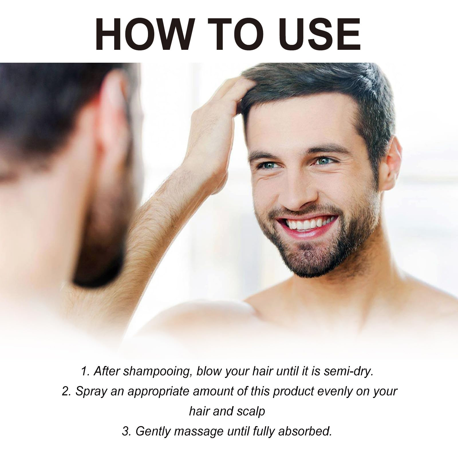 Dobshow Premium Biotin Hair&Beard Booster, 2024 New Upgrade Biotin Hair Serum Spray for Hair And Beard