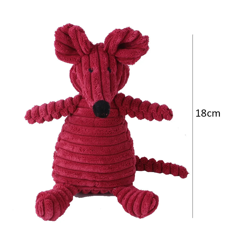 Corduroy Dog Toys for Small Large Dogs Animal Plush Dog Squeaky Toy Puppy Chew Toys Bite Resistant Pet Toy For Dogs Squeaker