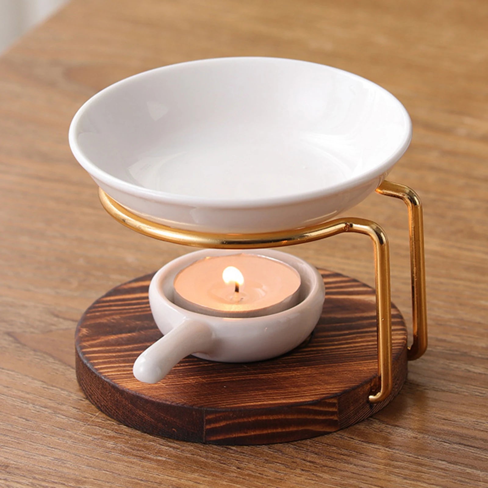 Aromatic Essential Oil Burner Oil Warmer Candle Holder Wax Melt Burner Oil Lamp Oven Fragrance Wax Oven Household Candle Lamp