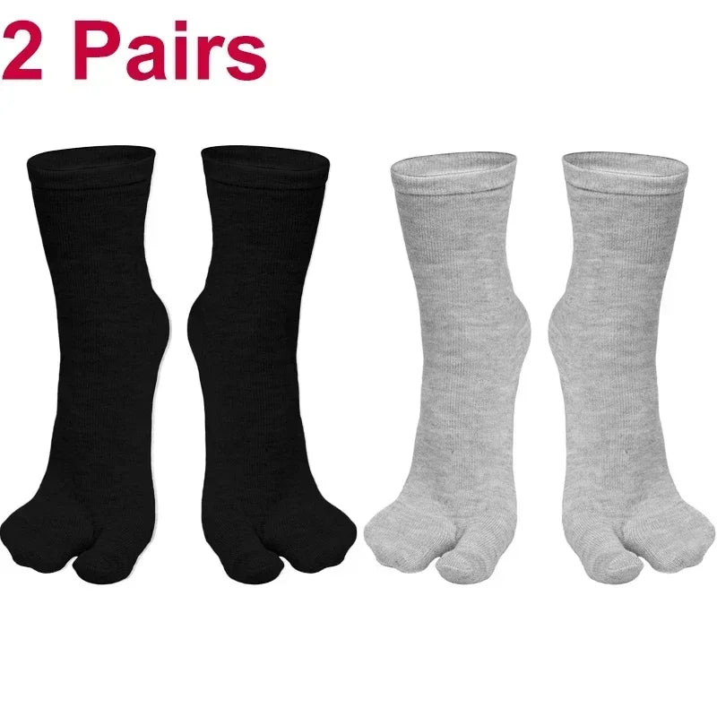 Fashion Japanese Style Tabi Toe Socks for Men Women Summer Fiber Two Finger Socks Kimono Flip Flop Sandal Split Tabi Toe Sock