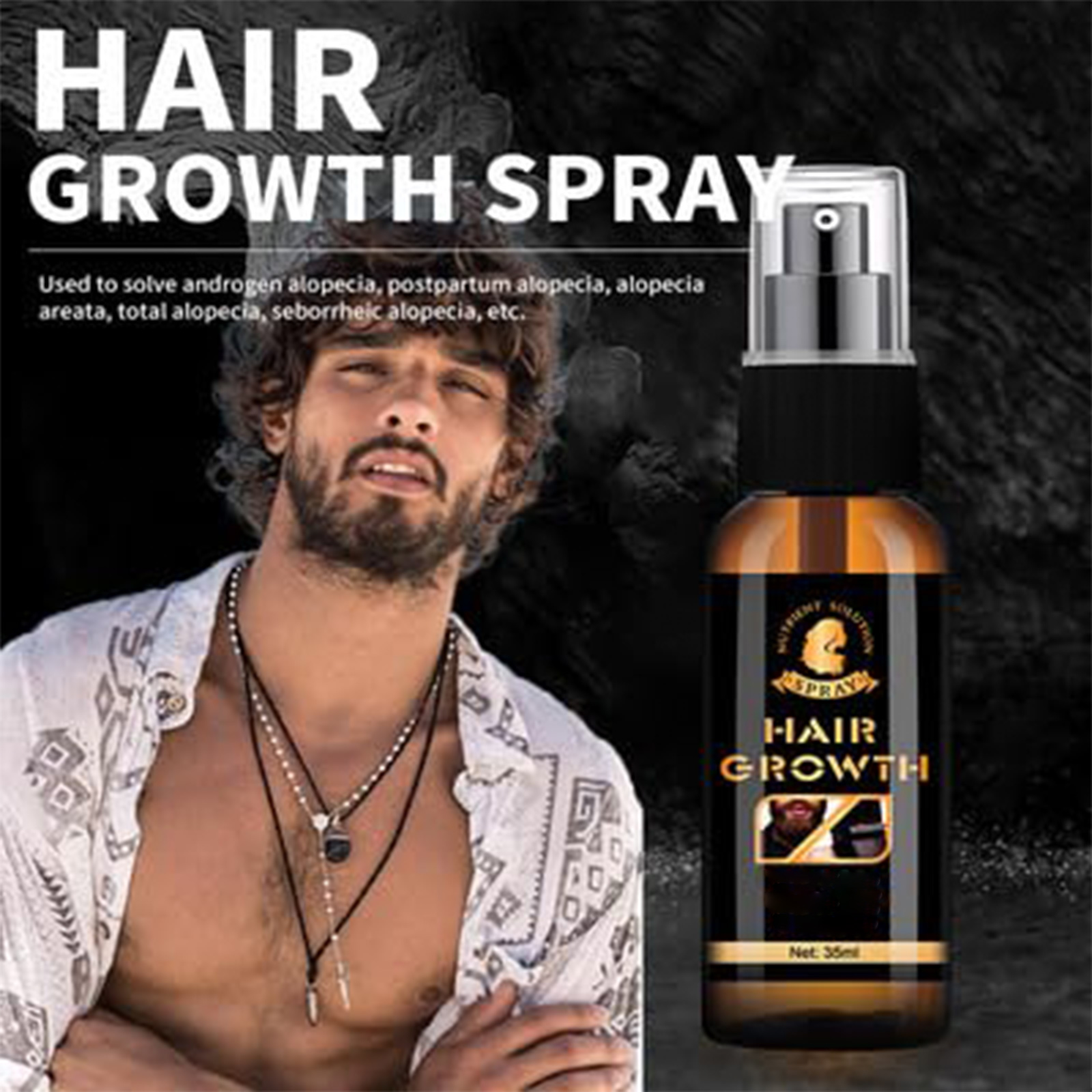 Dobshow Premium Biotin Hair&Beard Booster, 2024 New Upgrade Biotin Hair Serum Spray for Hair And Beard